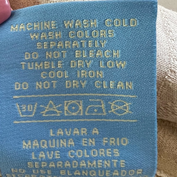 Bermuda Bay 100% Silk Light Tan Button Down Short Sleeve Shirt Men's Size XL - Picture 11 of 14